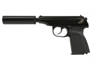 Страйкбольный пистолет WE MAKAR 654K с глушителем GBB GP118/MA001 фото, описание