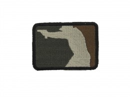Н024 Аирсофт логотип (с пистолетом), олива, 5*7 фото, описание