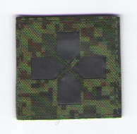 П091 Патч Медицинский крест контурный 5*5см EMP/Черный матовый фото, описание