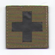 П401 Патч Медицинский крест 5*5см TAN/Черный матовый фото, описание