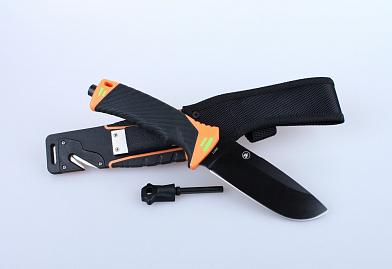 Нож туристический Ganzo G8012-OR черно-оранжевый фото, описание