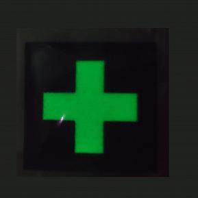 П009 Патч Медицинский крест 5*5см Black/Светящийся люминисцент фото, описание