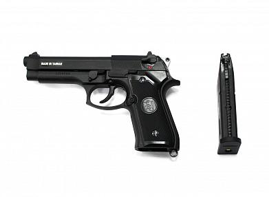 Страйкбольный пистолет KJW M9 GBB черный M9.GAS GP305 фото, описание