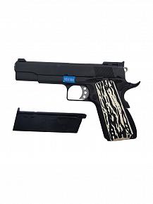 Страйкбольный пистолет WE COLT M1911А1 белые накладки WE-E001C фото, описание