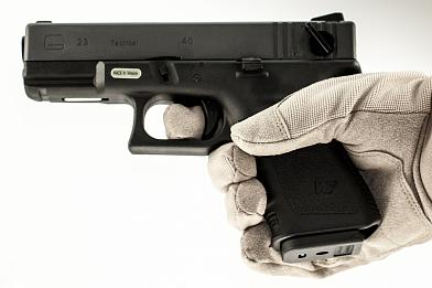 Страйкбольный пистолет WE GLOCK-23 gen3, металл слайд, GP620A фото, описание