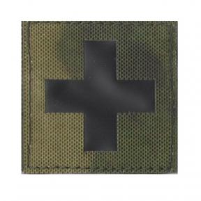 П086 Патч Медицинский крест 5*5см МОХ/Черный матовый фото, описание
