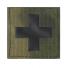 П086 Патч Медицинский крест 5*5см МОХ/Черный матовый фото, описание