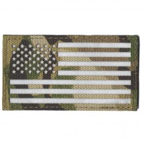П023 Патч Флаг США левый 5*9см MC/Белый светоотражающий фото, описание