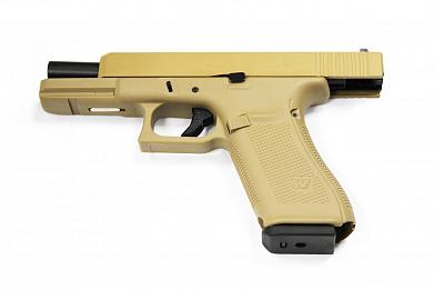 Страйкбольный пистолет WE GLOCK-17 Gen.5 Tan WE-G001VB-TAN фото, описание