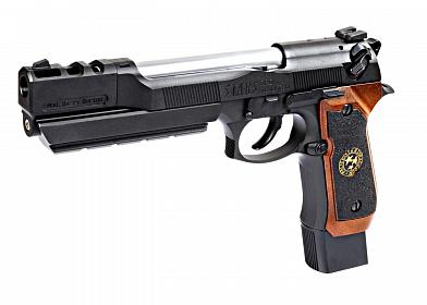 Страйкбольный пистолет WE BERETTA M92F BioHazard Extended/Brown grip WE-M92-SPL-1-Brown фото, описание