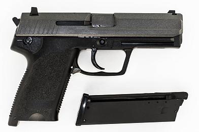 Страйкбольный пистолет KJW USP GBB черный GP415 фото, описание