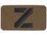 П309 Нашивка патч Z ткань тан буква черный карбон 5x9см фото, описание