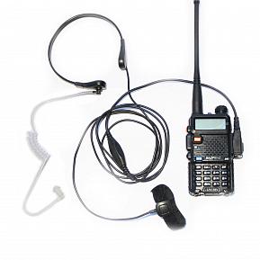 Гарнитура ларингофон для радиостанции BaoFeng / Kenwood фото, описание