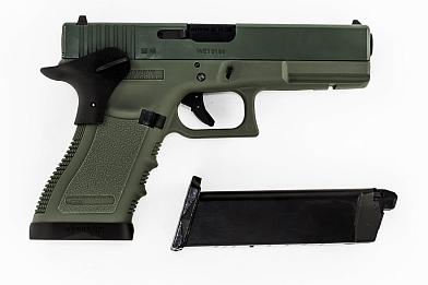 Страйкбольный пистолет WE GLOCK-17 ranger green GP630-GR фото, описание