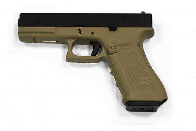 Страйкбольный пистолет WE GLOCK-17 gen4 металл слайд GP616-B-TAN WE-G001B-TAN фото, описание