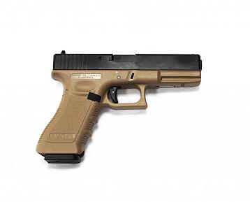 Страйкбольный пистолет KJW GLOCK G18 GBB Tan фото, описание