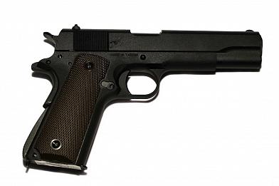Страйкбольный пистолет KJW COLT M1911A1 GBB Green Gas Black 1911.GAS фото, описание