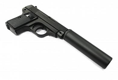 Пистолет Galaxy COLT25 с глушителем металл спринг G.1A фото, описание
