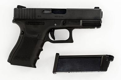 Страйкбольный пистолет WE GLOCK-23 gen4, металл слайд, GP620B фото, описание