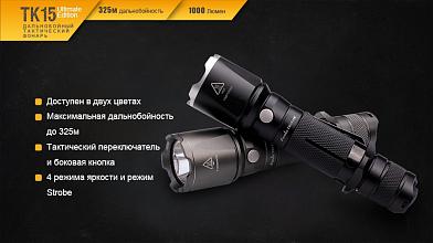 Фонарь Fenix TK15UE 2016 1000люм фото, описание