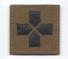 П075 Патч Медицинский крест контурный 5*5см TAN/Черный матовый фото, описание