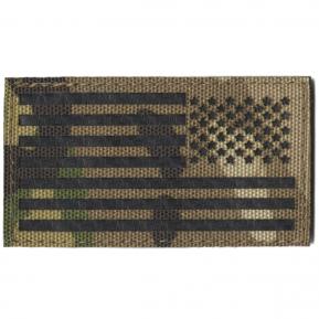 П026 Патч Флаг США правый 5*9см MC/Черный карбон фото, описание