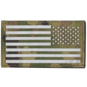 П022 Патч Флаг США правый 5*9см MC/Белый светоотражающий фото, описание