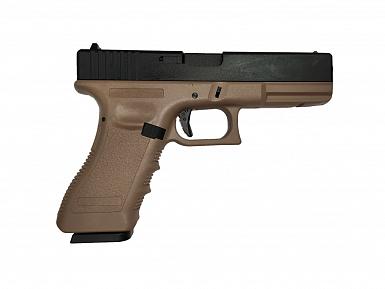 Страйкбольный пистолет KJW GLOCK G18 GBB CO2 Tan фото, описание