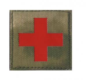 П084 Патч Медицинский крест 5*5см МОХ/Красный отражающий фото, описание