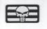 П064 Патч Punisher флаг 5*9см Black/Белый светоотражающий фото, описание