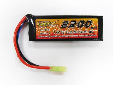 Аккумулятор VBPower LiPo 7,4V 2200mah mTamiya 100*35*14мм фото, описание