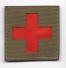 П100 Патч Медицинский крест 5*5см TAN/Красный отражающий фото, описание