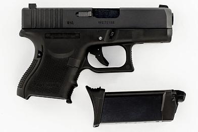 Страйкбольный пистолет WE GLOCK-26 gen4 , металл слайд, автомат, GP622B фото, описание