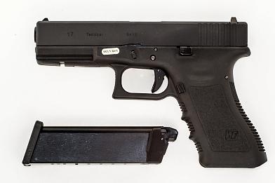Страйкбольный пистолет WE GLOCK-17 gen3 металл слайд GP616 фото, описание