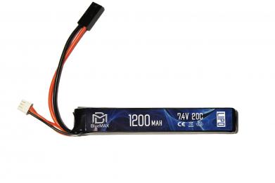 Аккумулятор BlueMAX LiPo 7,4V 1200mAh 20C 12*20*131мм фото, описание