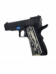 Страйкбольный пистолет WE COLT M1911А1 белые накладки WE-E001C фото, описание