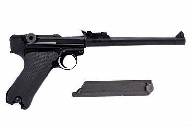Страйкбольный пистолет WE Luger Parabellum P08 8 Black WE-P003 фото, описание