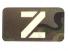 П314 Нашивка патч Z ткань MC буква светящаяся в темноте 5x9см фото, описание