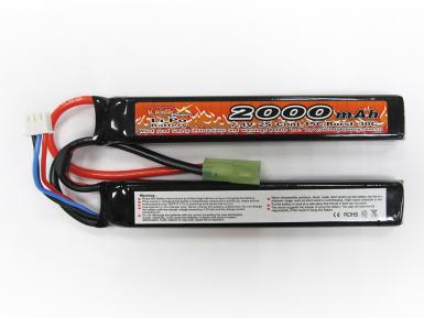 Аккумулятор VBPower LiPo 7,4V 2000mah 15C/30C нунчаки mTamiya 125*20*10мм*2шт фото, описание