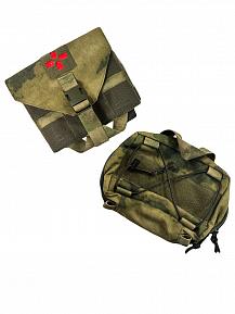 Аптечка подсумок Bastion PRO отрывная Цвет Мох A-Tacs FG фото, описание