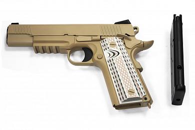 Страйкбольный пистолет WE Colt M45A1 Tan фото, описание