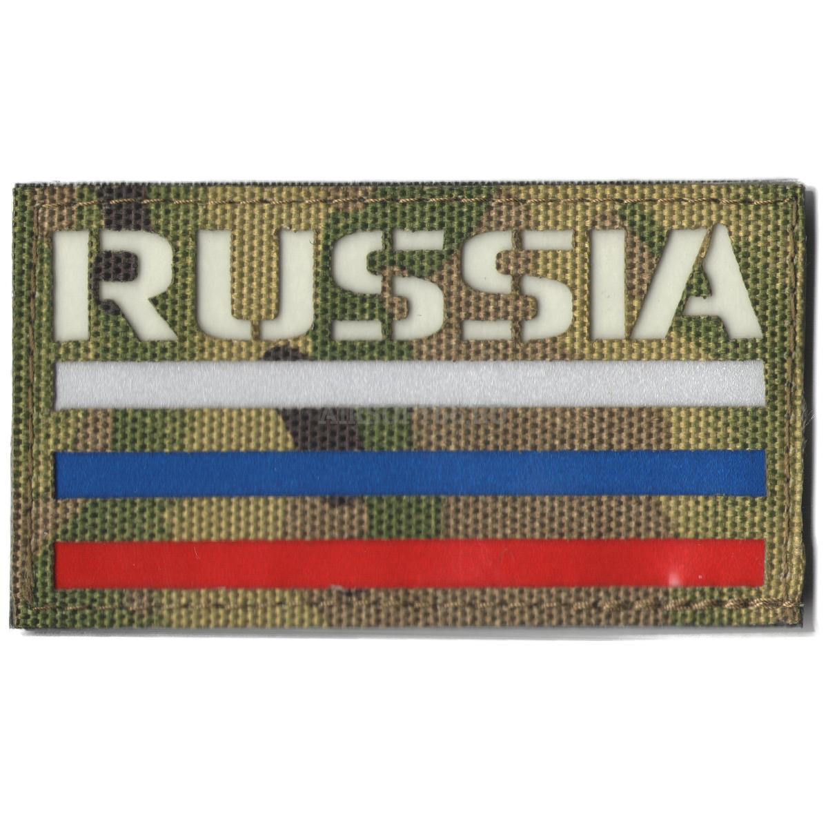 П035 Патч Флаг России RUSSIA 5*9см MC/3х цветный Светящийся | цена ...