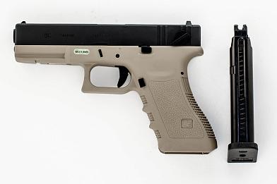 Страйкбольный пистолет WE GLOCK-18 gen3, авт, металл слайд WE-G002A-TAN фото, описание