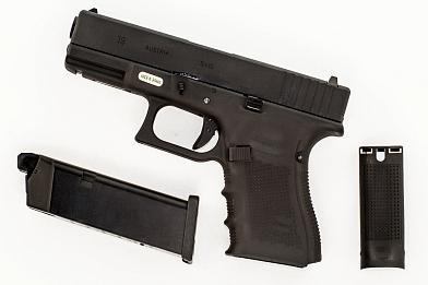 Страйкбольный пистолет WE GLOCK-19 gen4, металл слайд, WE-G003B-BK фото, описание