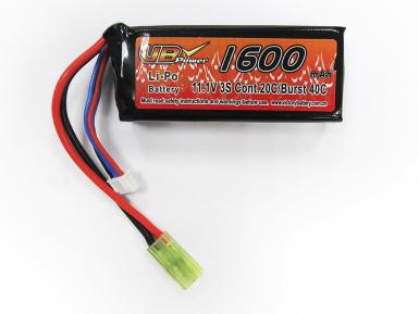 Аккумулятор VBPower LiPo 11,1V 1600mah 20C/40C mTamiya 85х35х20мм фото, описание