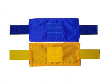 Нарукавная повязка TA свой-чужой синий желтый двухсторонняя TA_AB фото, описание