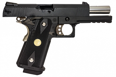 Страйкбольный пистолет WE COLT M1911 Hi-Capa 4.3. черный WE-H009 фото, описание