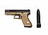 Страйкбольный пистолет KJW GLOCK G18 GBB Tan фото, описание
