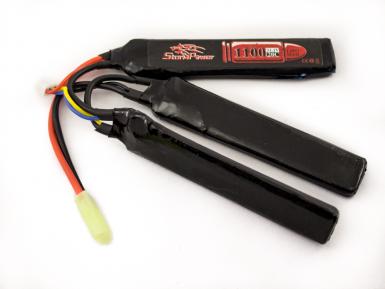 Аккумулятор StormPower LiPo 11,1V 1100mAh 20с 100x21x7мм x3 нунчаки фото, описание