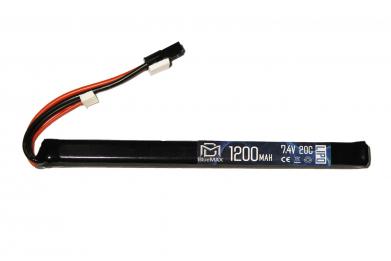 Аккумулятор BlueMAX LiPo 7,4V 1200mAh 20C mTamiya 12*17*188мм фото, описание